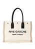 Rive Gauche Tote, &pound;495, Handbags, Beige, Canvas/Leather, Front view
